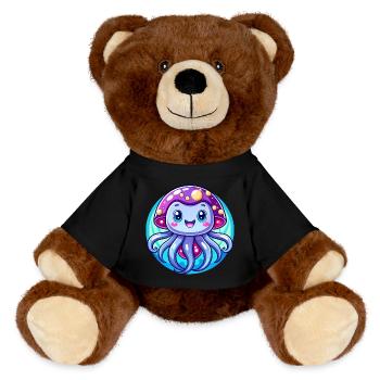 Méduse mignonne - Nounours RecycelBär® marron - noir - Devant
