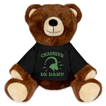 Dahu-Jäger - MiniFeet® RecycelBär® Braun - Schwarz - Vorne