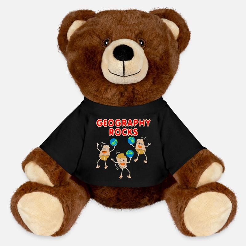 Trois rochers de géographie - Nounours RecycelBär® marron - noir