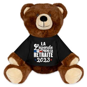 La Légende Prend Sa Retraite 2023 Cadeau - Nounours RecycelBär® marron - noir - Devant