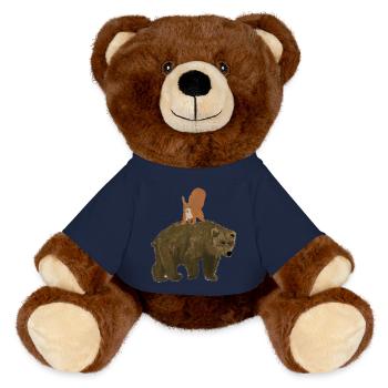 Amis des animaux - Nounours RecycelBär® marron - bleu marine - Devant