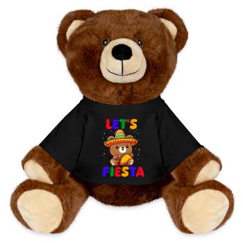 Let's Go to Fiesta del Taco - MiniFeet® RecycelBär® Teddy Bear Brown - black - Front