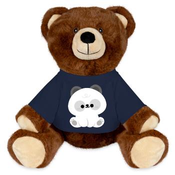 Cute Panda - MiniFeet® RecycelBär® Teddy Bear Brown - french navy - Front