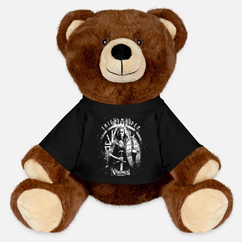 Shieldmaiden - MiniFeet® RecycelBär® Teddy Bear Brown - black