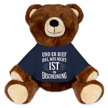Et il fit surgir ce qui n’est pas - Nounours RecycelBär® marron - bleu marine - Devant