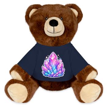 Rêves de cristal colorés - Nounours RecycelBär® marron - bleu marine - Devant