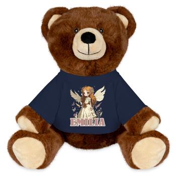 Emilia - nom de jeune fille - fée - Nounours RecycelBär® marron - bleu marine - Devant