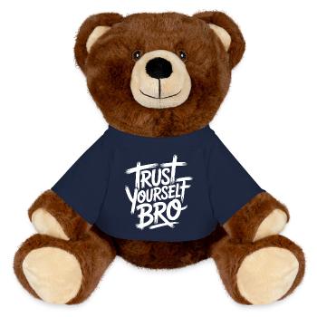 Selbstvertrauen - MiniFeet® RecycelBär® Braun - French Navy - Vorne