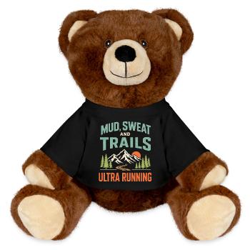 Mud Sweat and Trails Ultra Running - MiniFeet® RecycelBär® Teddy Bear Brown - black - Front