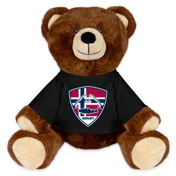 NORVÈGE - Pêche - Drapeau - Nounours RecycelBär® marron - noir - Devant