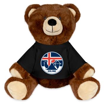 Islande - Île - Ísland - Nounours RecycelBär® marron - noir - Devant