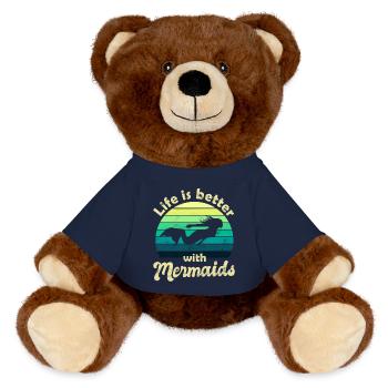 Meerjungfrau Meerjungfrauen Nixe - MiniFeet® RecycelBär® Braun - French Navy - Vorne