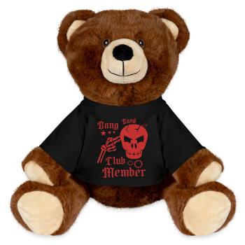 Bang Bang Club Member - MiniFeet® RecycelBär® Teddy Bear Brown - black - Front