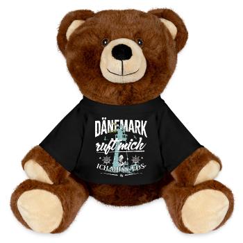 Dänemark ruft mich - Ich muss los - MiniFeet® RecycelBär® Braun - Schwarz - Vorne
