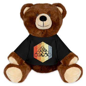 Vintage Billiards - MiniFeet® RecycelBär® Teddy Bear Brown - black - Front
