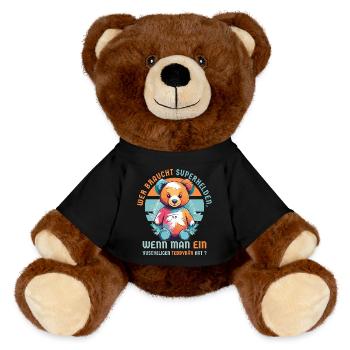 Kuscheliger Teddybär - MiniFeet® RecycelBär® Braun - Schwarz - Vorne