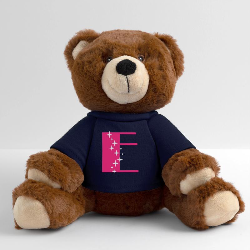 Lettre E Paillettes Nounours RecycelBär® marron