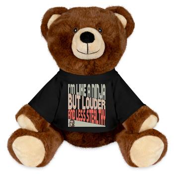 Comme un ninja - Nounours RecycelBär® marron - noir - Devant