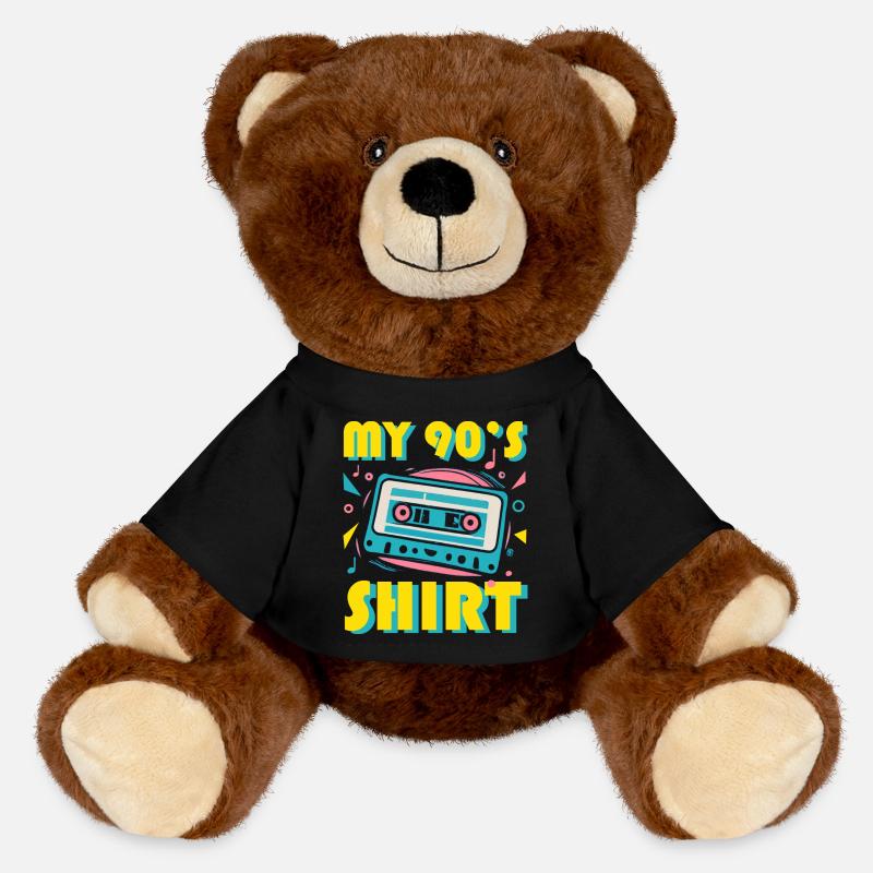 T shirt année 90 s - Nounours RecycelBär® marron - noir