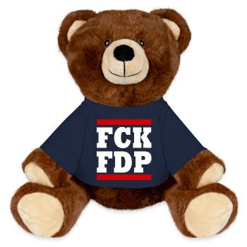 Fck fdp - MiniFeet® RecycelBär® Teddy Bear Brown - french navy - Front