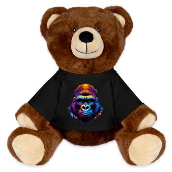 Gorilla - MiniFeet® RecycelBär® Teddy Bear Brown - black - Front