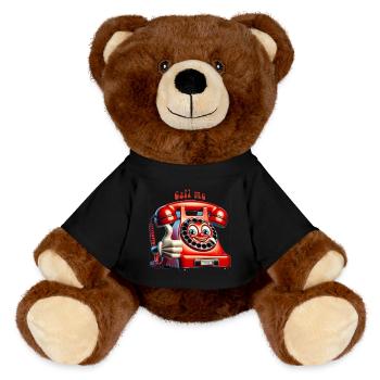 téléphone parlant - Nounours RecycelBär® marron - noir - Devant