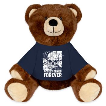 Schädel Zugriff Verweigert Forever - MiniFeet® RecycelBär® Braun - French Navy - Vorne