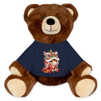 Chinesisches Neujahr Pferd 2026 - MiniFeet® RecycelBär® Braun - French Navy - Vorne