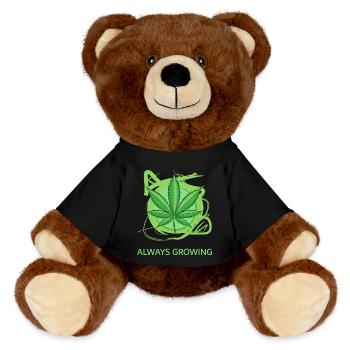 Always Growing - MiniFeet® RecycelBär® Teddy Bear Brown - black - Front