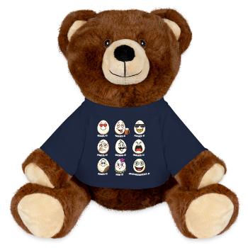 Wordplay egg miscellaneous - MiniFeet® RecycelBär® Teddy Bear Brown - french navy - Front