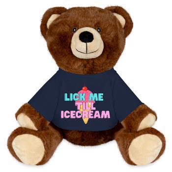 Glace sucrée lèche-moi - Nounours RecycelBär® marron - bleu marine - Devant