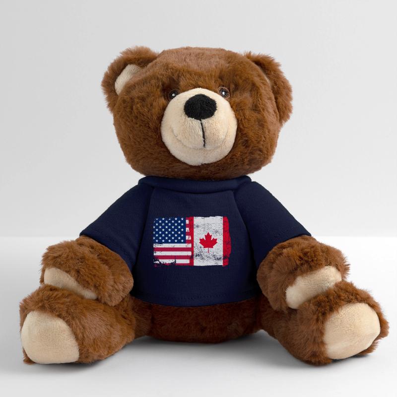Bannière étoiles et érable Nounours RecycelBär® marron