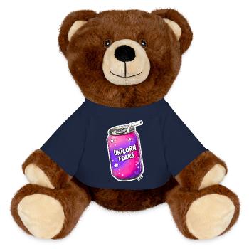 Unicorn Tears Soda Can - MiniFeet® RecycelBär® Teddy Bear Brown - french navy - Front