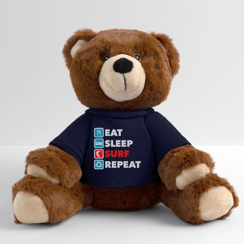Manger, dormir, surfer, répéter Nounours RecycelBär® marron