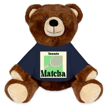 Tennis Matcha Grüner Tee - MiniFeet® RecycelBär® Braun - French Navy - Vorne