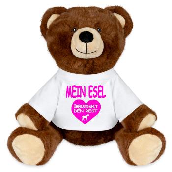 Esel - MiniFeet® RecycelBär® Braun - Hellgrün - Vorne