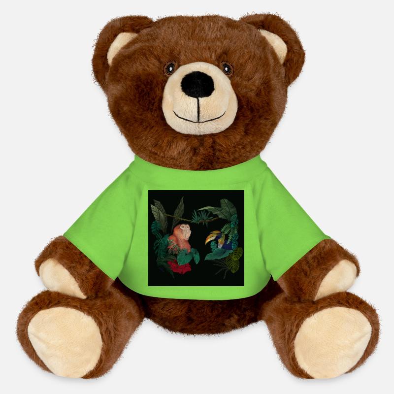 Amour de Bornéo - Nounours RecycelBär® marron - vert clair