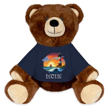 Phare de Moin - Nounours RecycelBär® marron - bleu marine - Devant