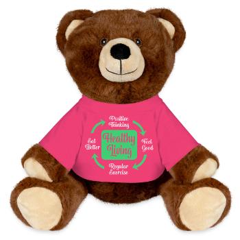 Lebensmittel Nahrungsmittel Ernährung - MiniFeet® RecycelBär® Braun - Pink - Vorne