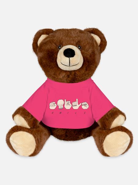 Gebärdensprache - MiniFeet® RecycelBär® Braun - Pink
