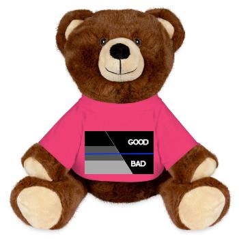 Shadow blueline good bad - MiniFeet® RecycelBär® Braun - Pink - Vorne
