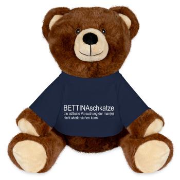 Top moderner T-Shirt Design Must have 2024 - MiniFeet® RecycelBär® Braun - French Navy - Vorne