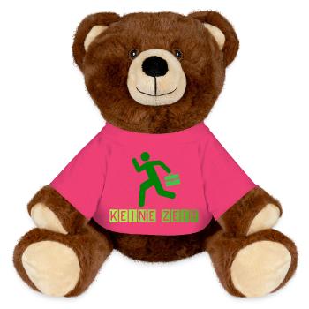 Berufstätiger mit Akzent auf Mobilität - MiniFeet® RecycelBär® Braun - Pink - Vorne