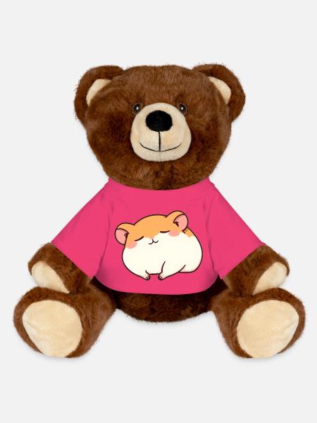 Schlafender Hamster - MiniFeet® RecycelBär® Braun - Pink
