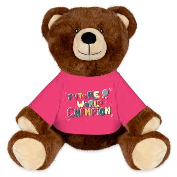 Futurs champions du monde de tennis de table Maillots pour enfants - Nounours RecycelBär® marron - rose - Devant