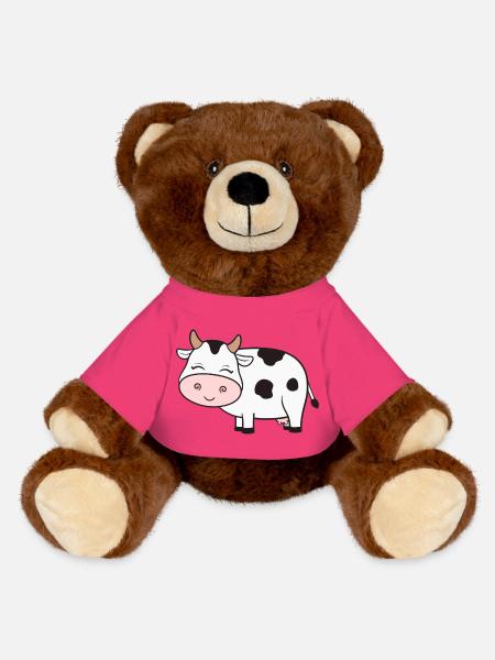 Kuh Kühe - MiniFeet® RecycelBär® Braun - Pink