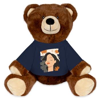 Détente Méditation Prendre soin de soi - Nounours RecycelBär® marron - bleu marine - Devant