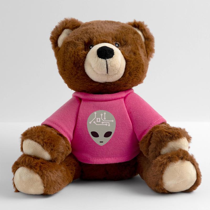 Alien Head avec circuits (trois couleurs) Nounours RecycelBär® marron