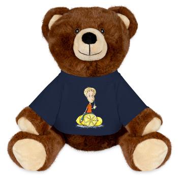 Gibt Dir das Leben Zitronen... - MiniFeet® RecycelBär® Braun - French Navy - Vorne