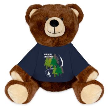 mim Radl querfödei - mit dem Rad quer Feld ein - MiniFeet® RecycelBär® Teddy Bear Brown - french navy - Front